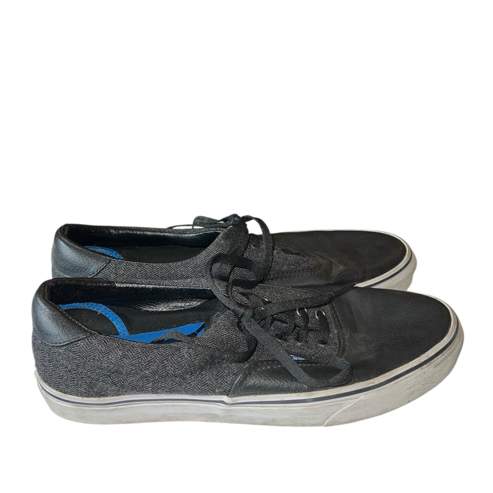 Vans Era 59 C&L Black Herringbone Men's 10.5‎ Leather Canvas Skate Shoes